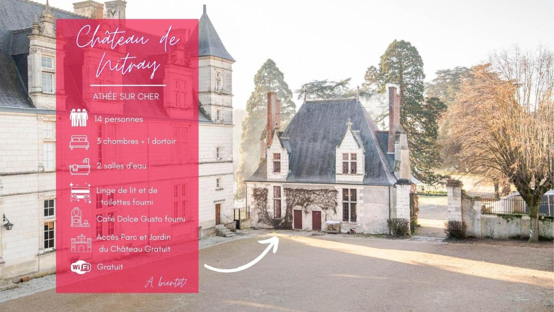 16Th Century Hunting Lodge - Chateau De Nitray Athée-sur-Cher Eksteriør billede